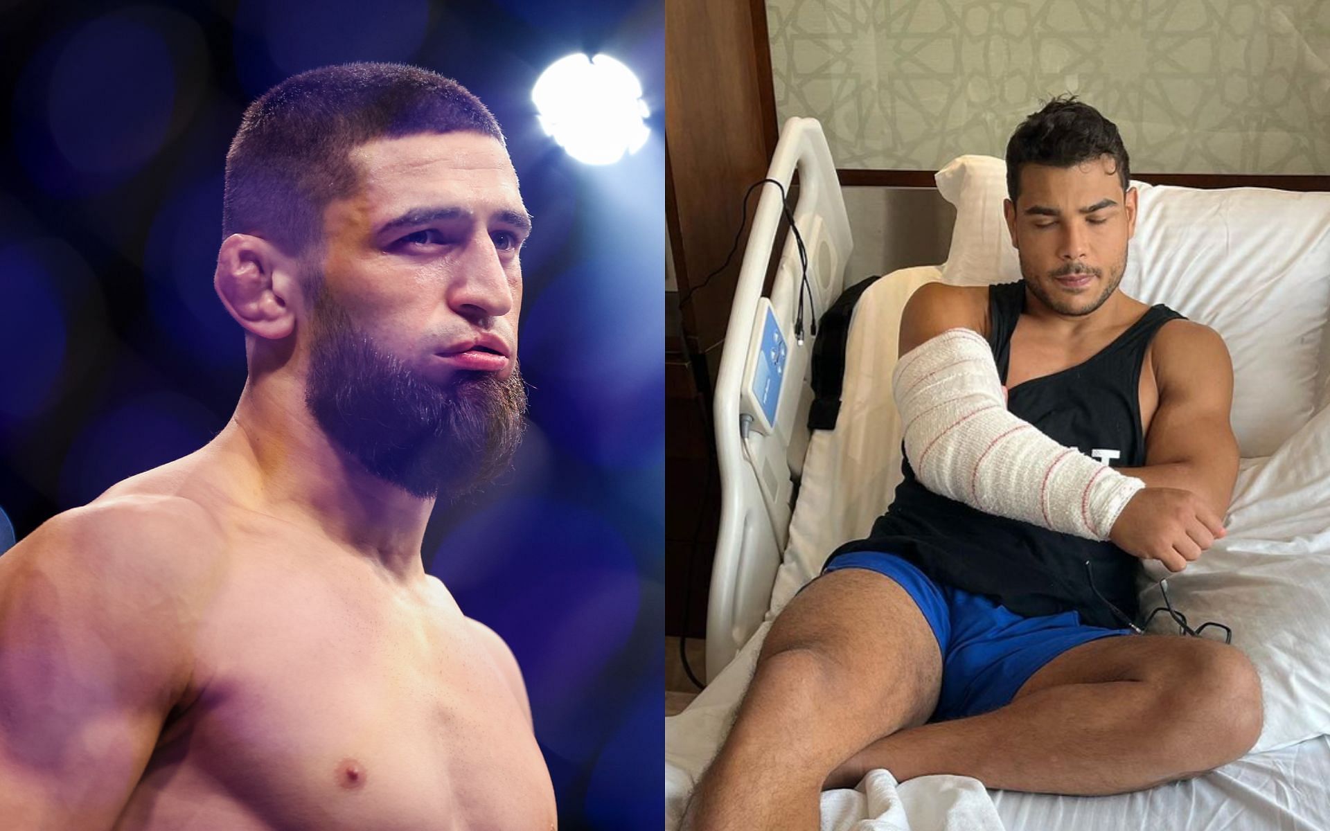 Khamzat Chimaev and Paulo Costa [Image credits: Getty Images and @borrachinhamma on Instagram] 