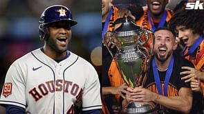 Astros’ $115,000,000 superstar Yordan Álvarez meets Mexican soccer icon Héctor Herrera after Dynamo's playoff triumph