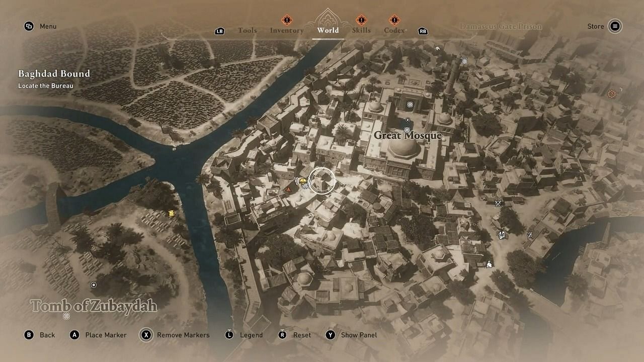 Assassin&#039;s Creed Lost Book near the Great Mosque (Image via Ubisoft)