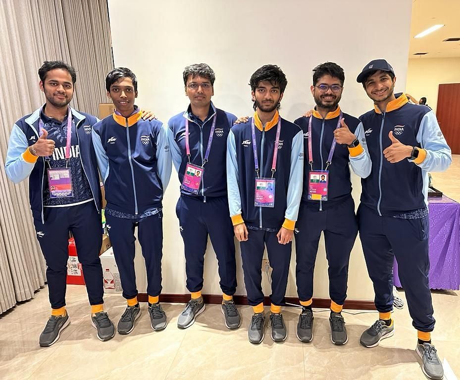 Indian chess team in Asian Games 2023. Courtesy: Twitter 