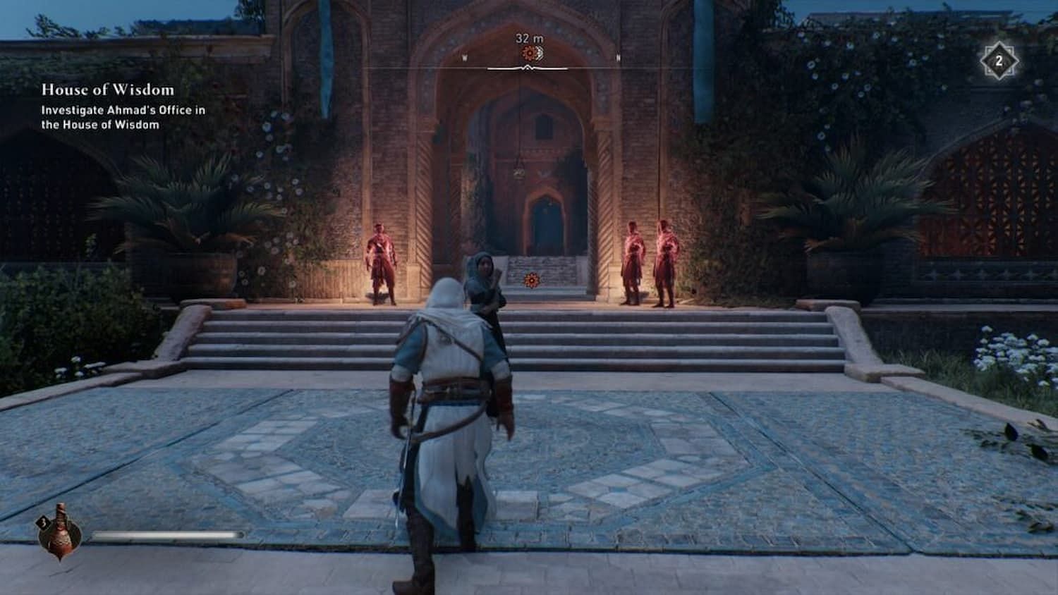 Several of the Assassin&#039;s Creed Mirage historical sites in Abbasiyah are grouped together, such as those located in the House of Wisdom (Image via Ubisoft)