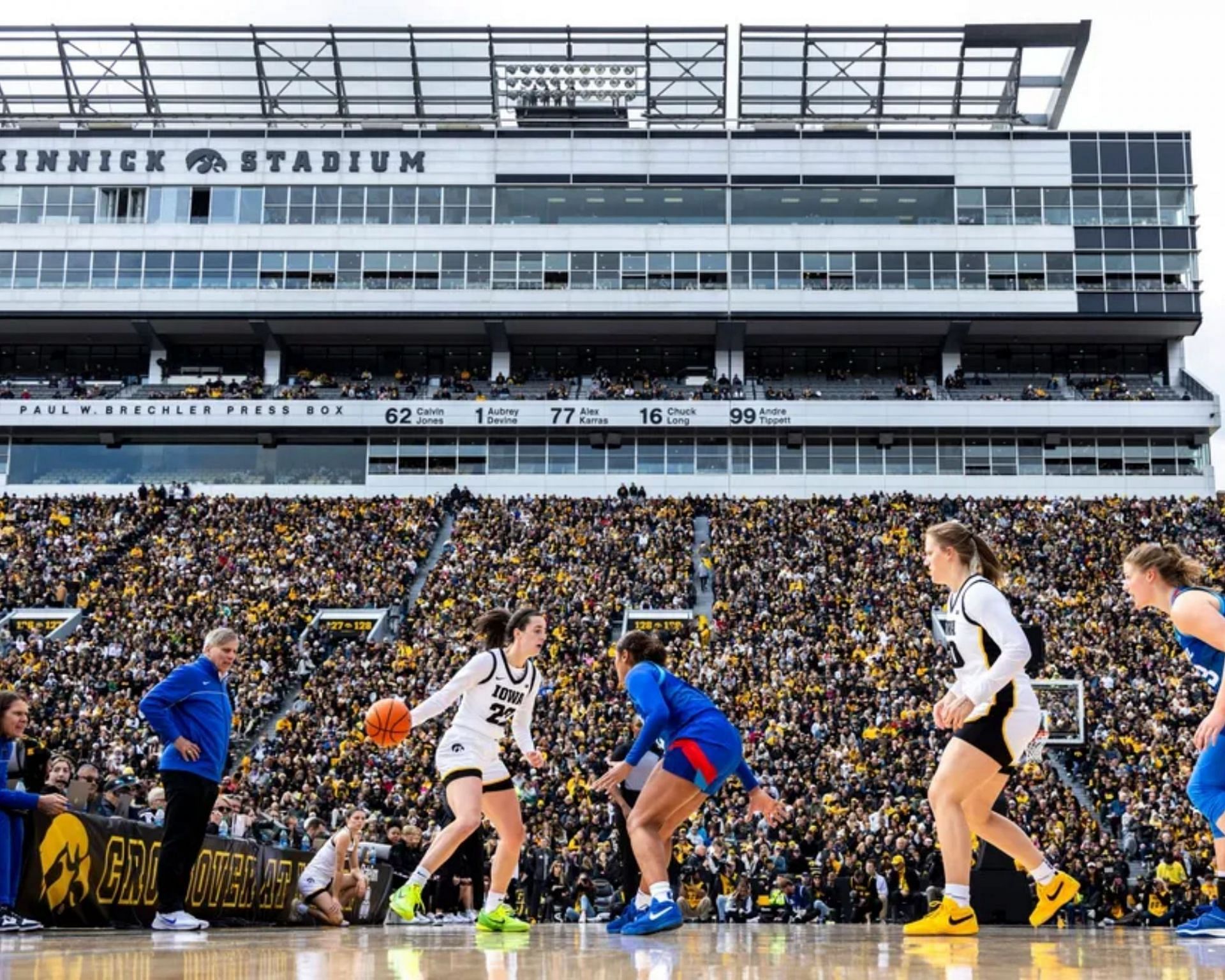 Iowa star Caitlin Clark during an exhibition game