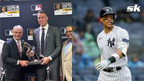 Yankees captain Aaron Judge moved by Roberto Clemente Award win - "This is what it's about, giving back"