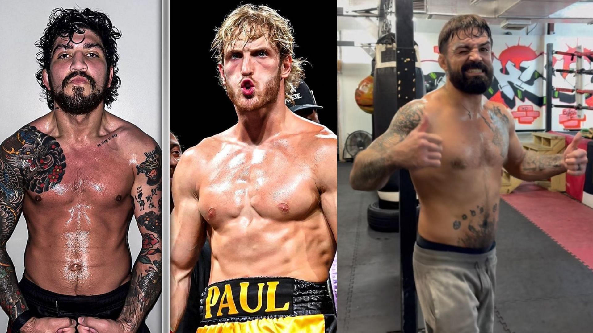 Dillon Danis &amp; Logan Paul (left), Mike Perry (right) [Images courtesy of @dillondanis &amp; platinummikeperry on Instagram]