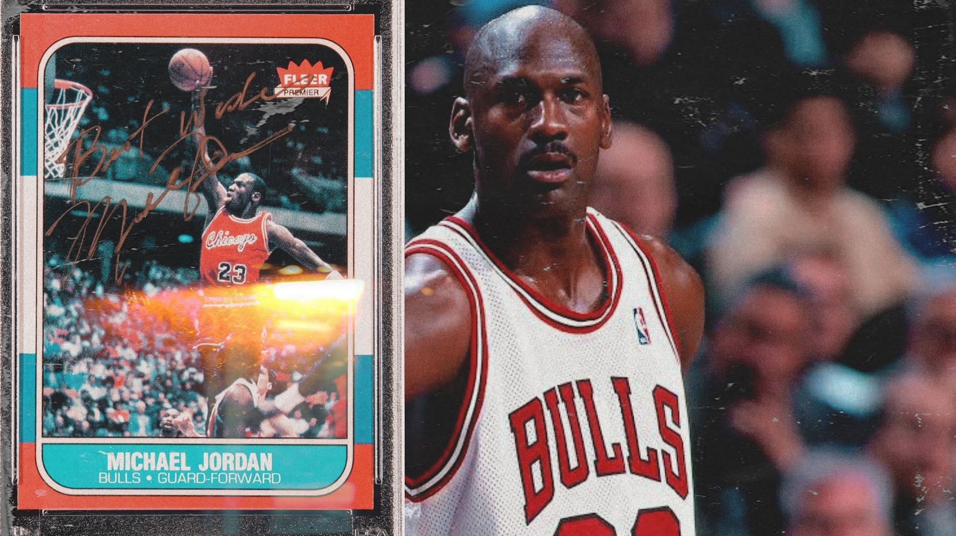Michael Jordan signed basketball card might sell below estimated price due to bad signature