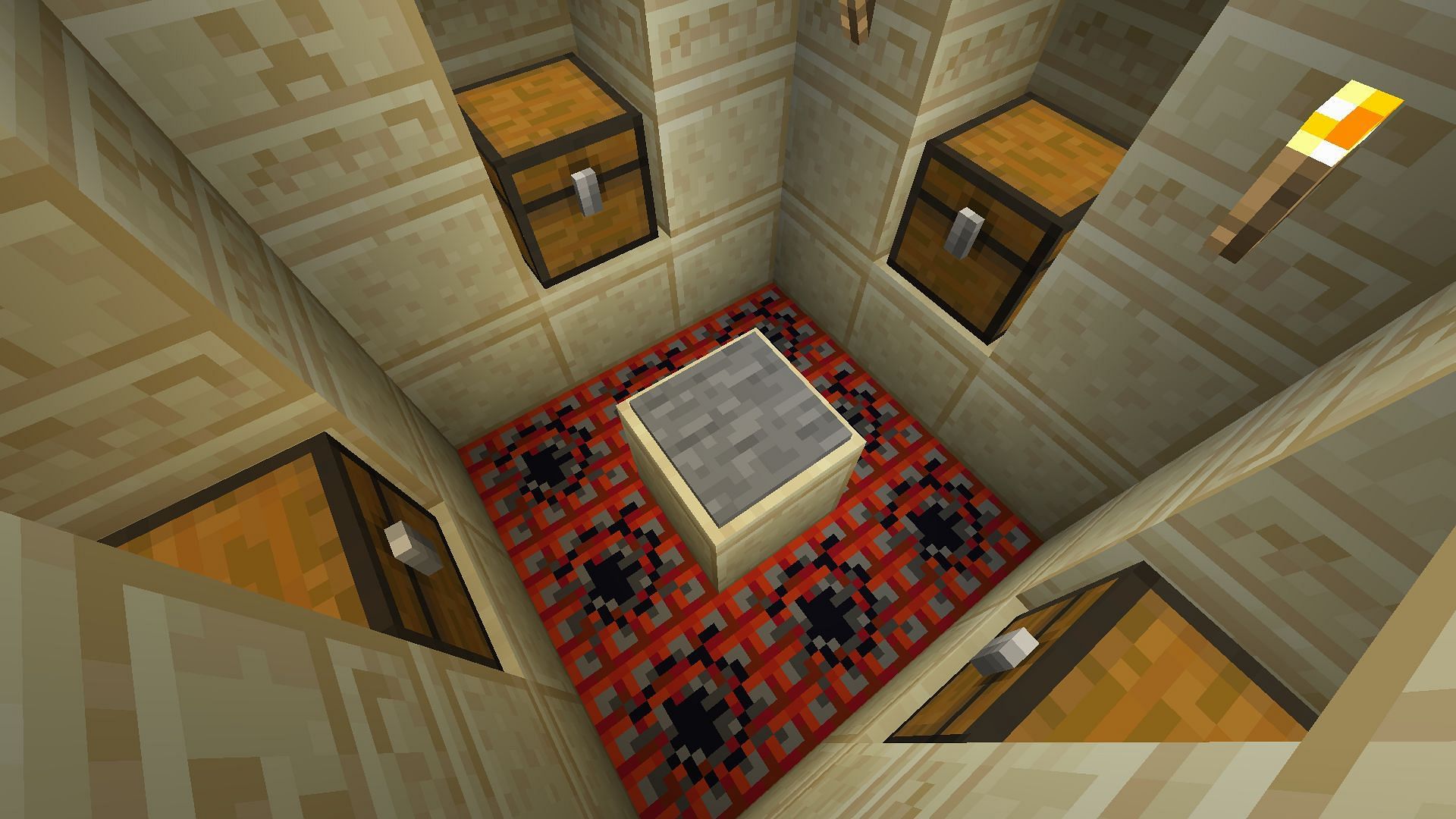 Desert temple chests have a small chance of having enchanted golden apples in Minecraft (Image via Mojang)