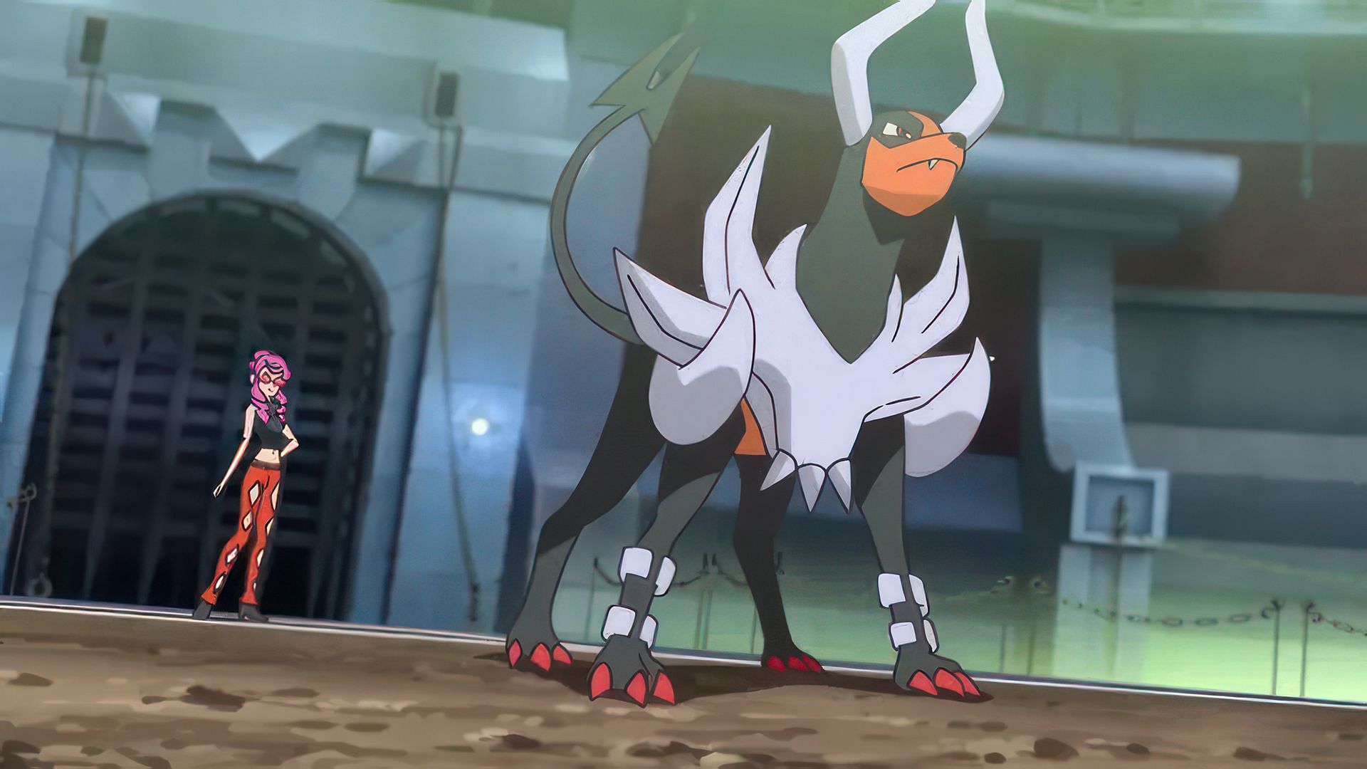 Mega Houndoom in the anime (Image via The Pokemon Company)