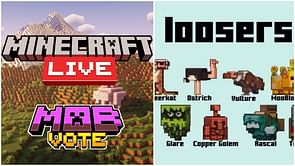 Minecraft player lists all the losers from older mob votes