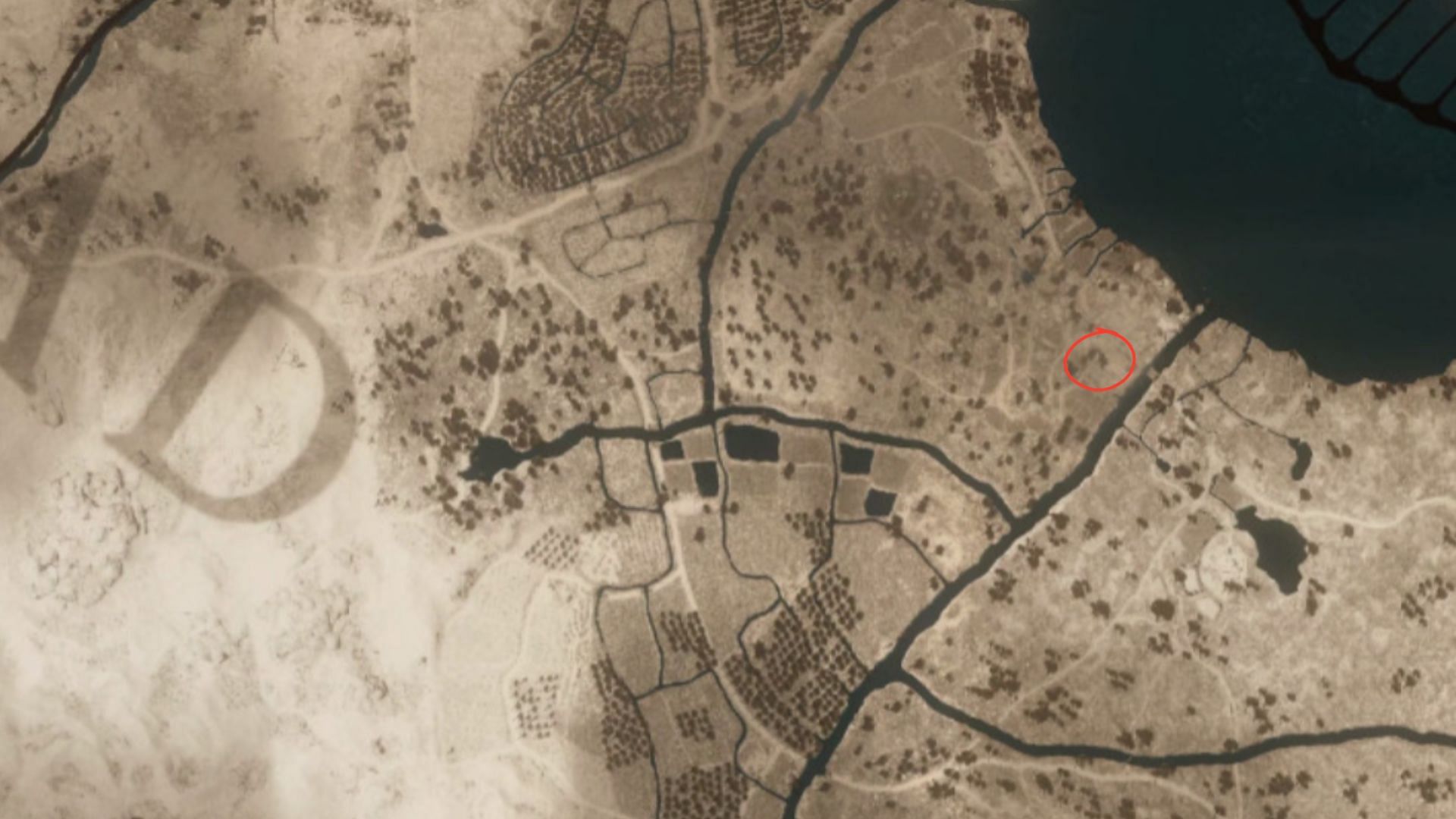 Possible location of Mysterious Shard in the Wilderness (Image via Sportskeeda/ Ubisoft)