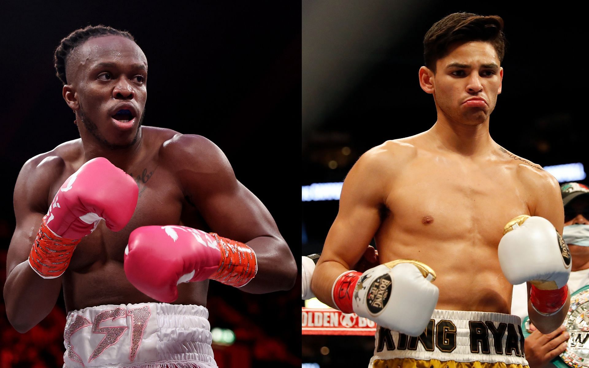 KSI (left) and Ryan Garcia (right). [via Getty Images]