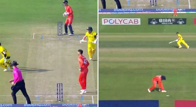 [Watch] Max O'Dowd misses David Warner’s easy run-out chance in AUS vs NED 2023 World Cup clash