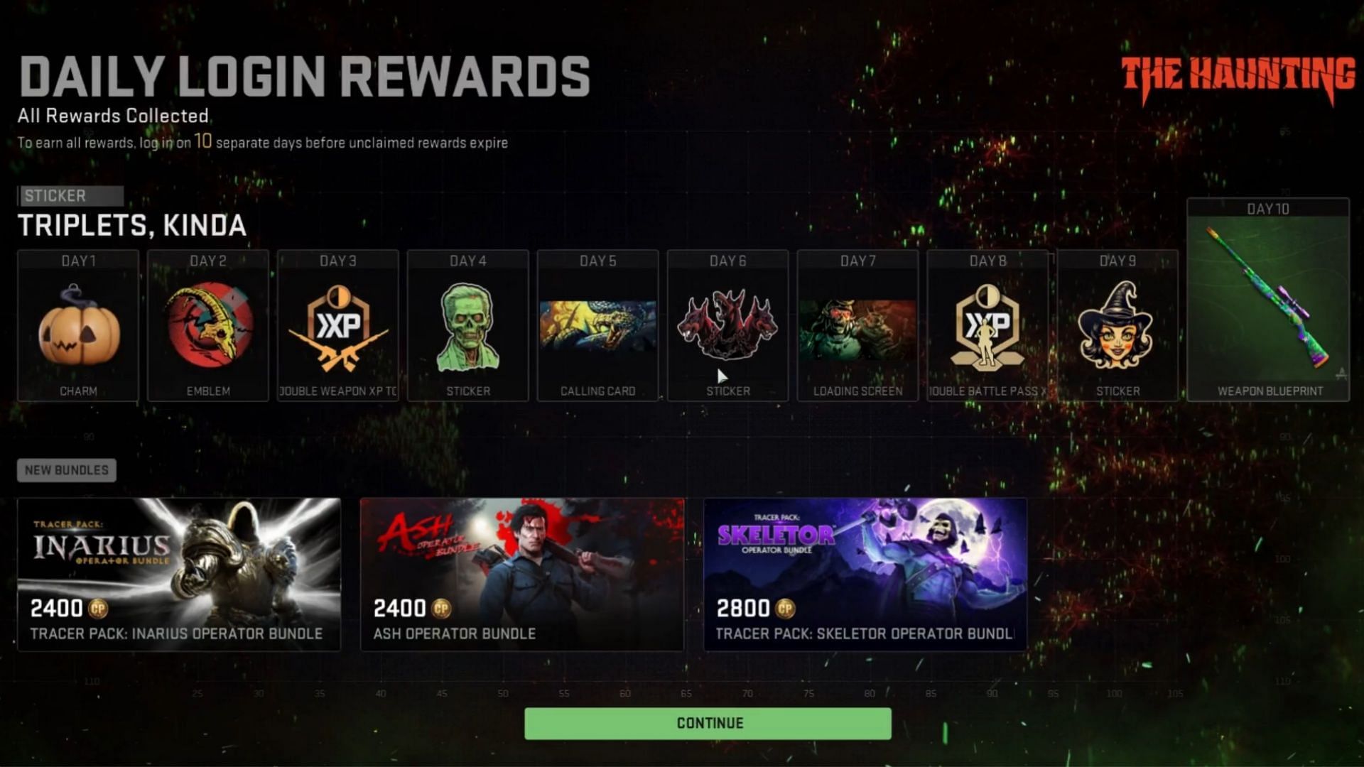 Daily Login Rewards (Image via Activision)