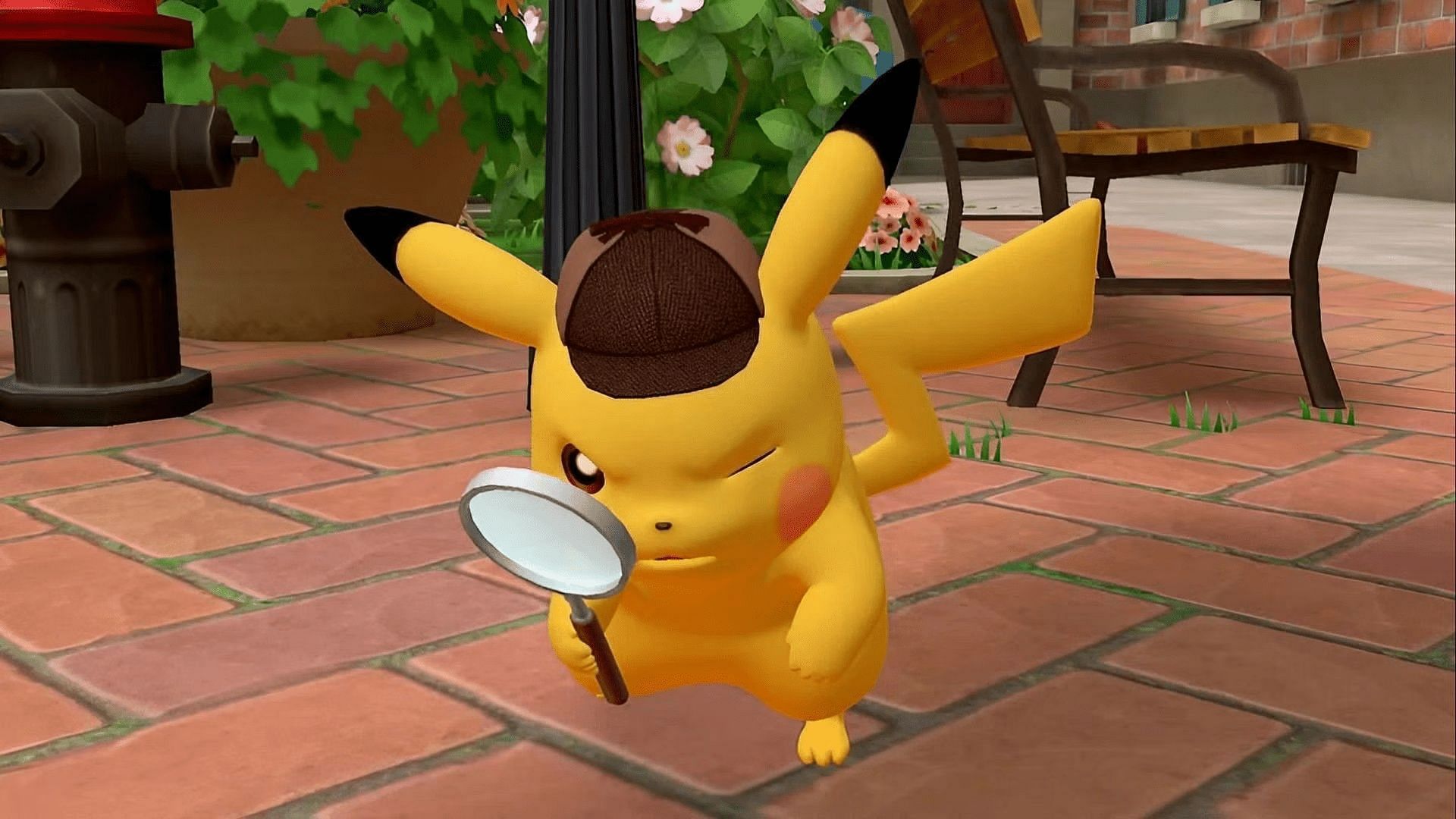Check for clues and question witnesses as much as possible in Detective Pikachu Returns. (Image via Nintendo)