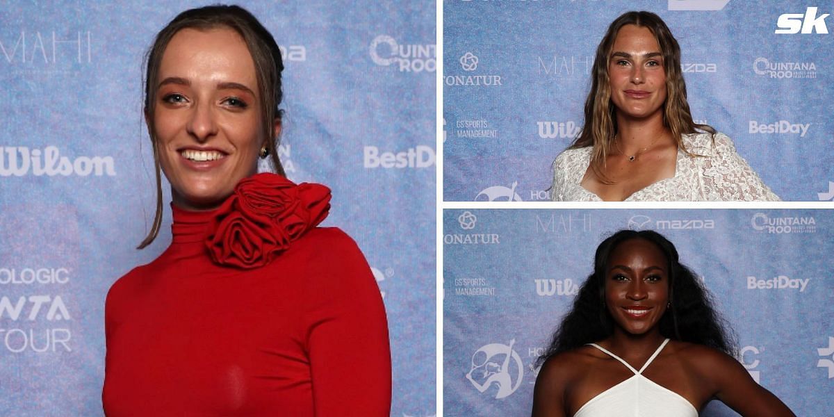 Iga Swiatek, Aryna Sabalenka and Coco Gauff attend WTA Finals gala