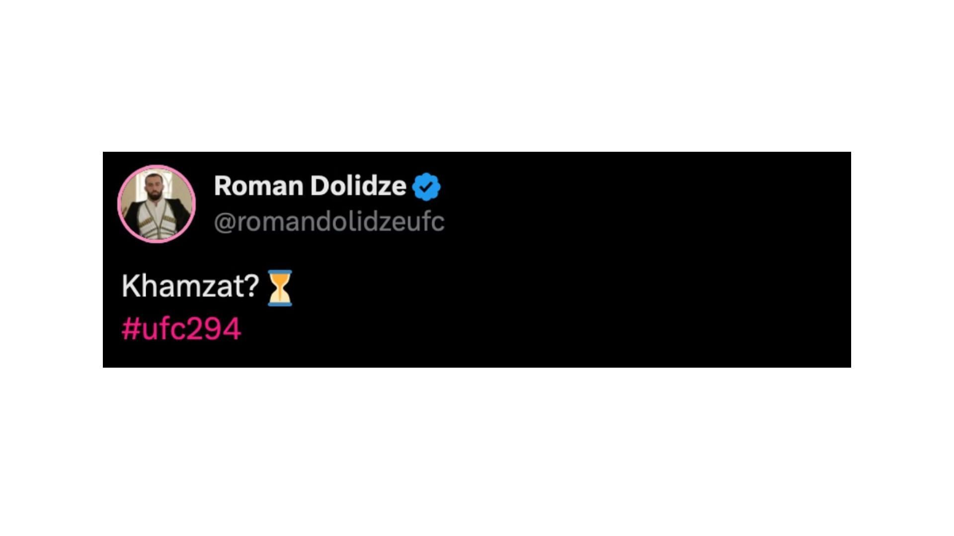 Roman Dolidze on X