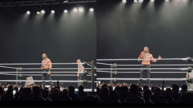 Roman Reigns gets frustrated; delivers fiery promo in the middle of his first match in 70 days