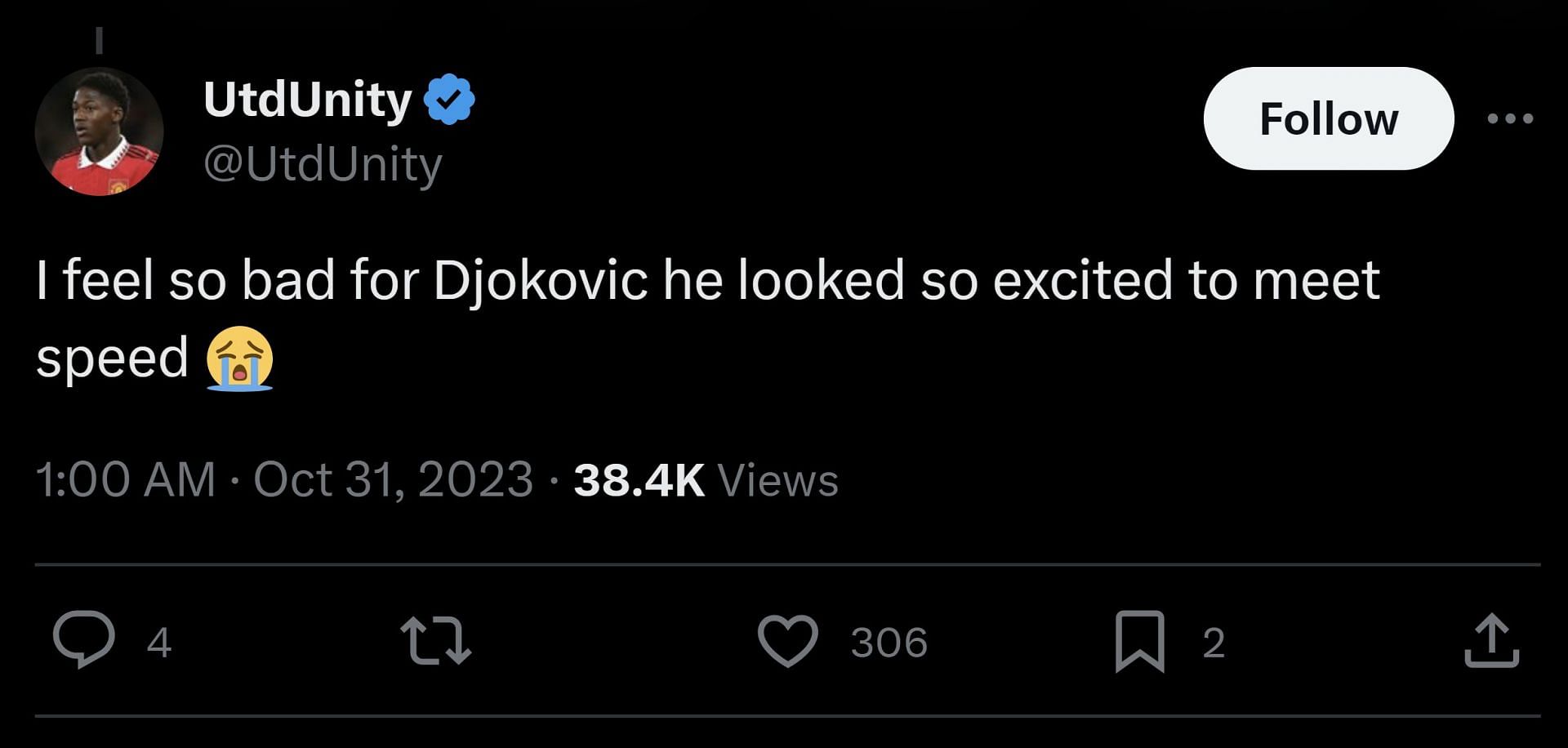Netizens chime in on the streamer&#039;s interaction with Novak Djokovic 2/2 (Image via CFC_Janty/X)