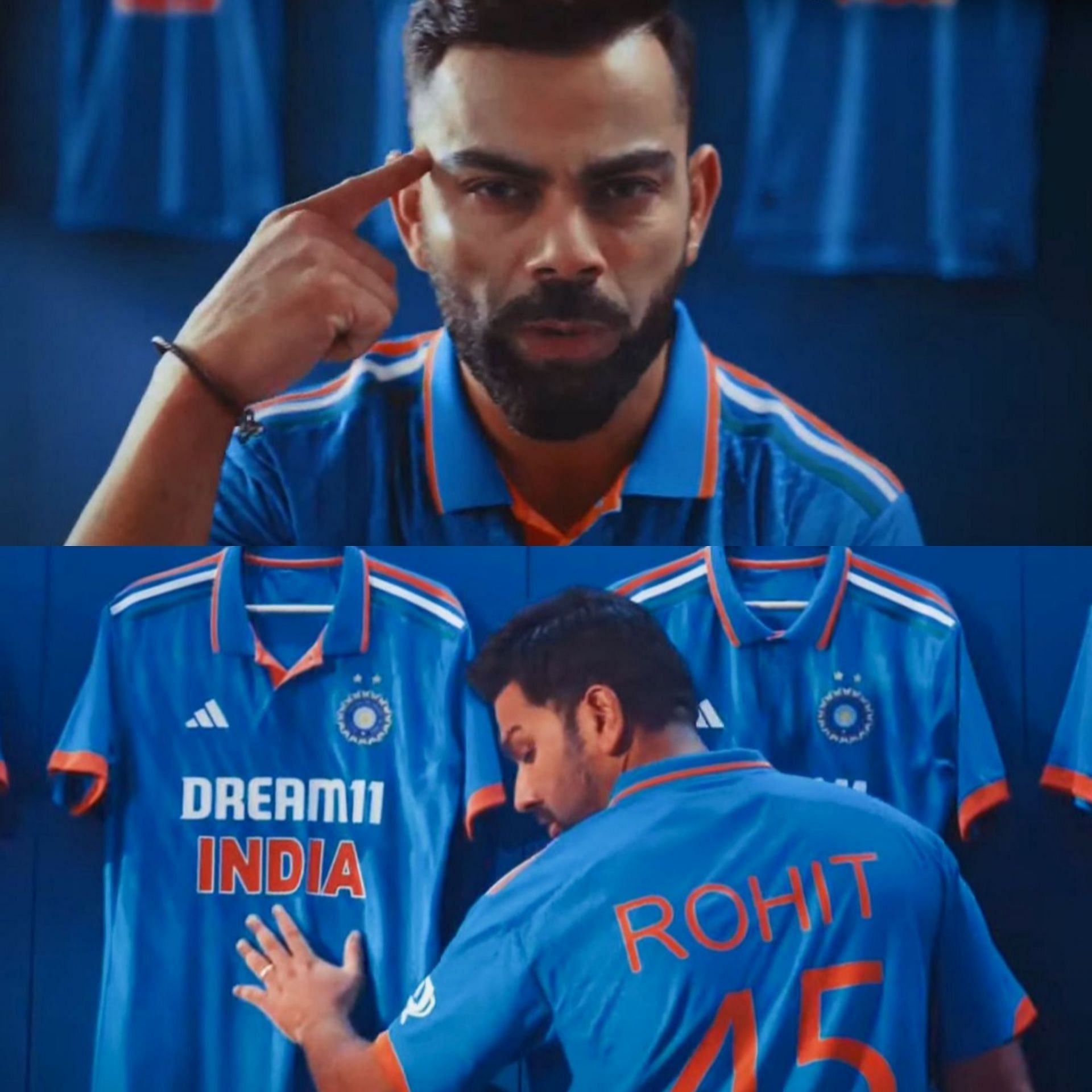 Virat Kohli and Rohit Sharma during the India jersey reveal [Adidas/Sportskeeda]