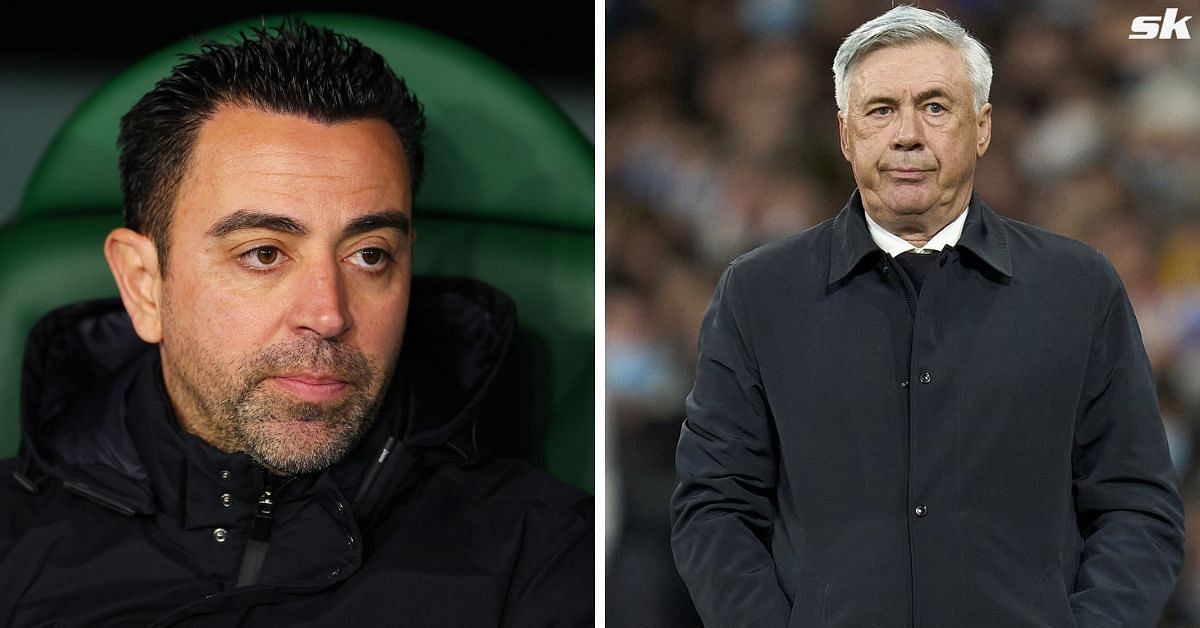 Xavi and Carlo Ancelotti (via Getty Images)