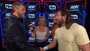 Kenny Omega makes a cheeky "Edge" reference during Adam Copeland's Dynamite debut