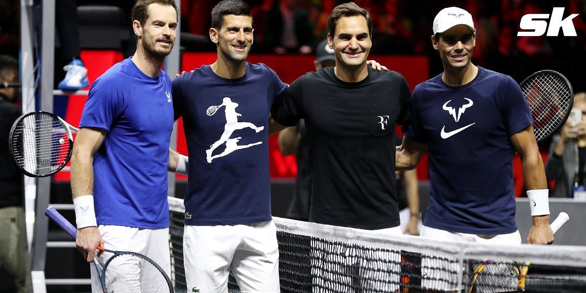 (From left to right) Andy Murray, Novak Djokovic, Roger Federer, and Rafael Nadal