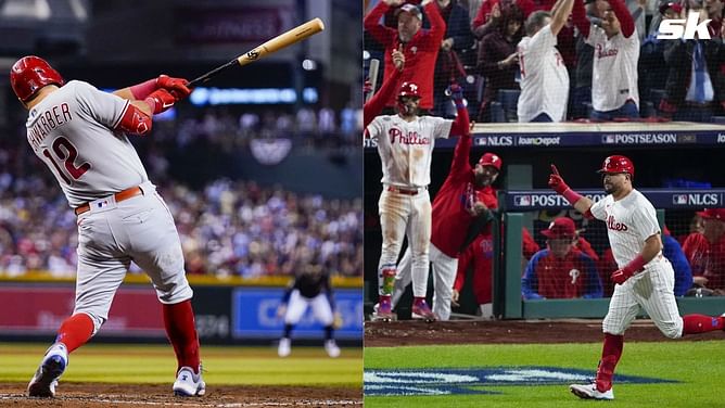 MLB fans in awe of Kyle Schwarber as Phillies star slams 19th homerun of his postseason career, most by any left-handed hitter in history