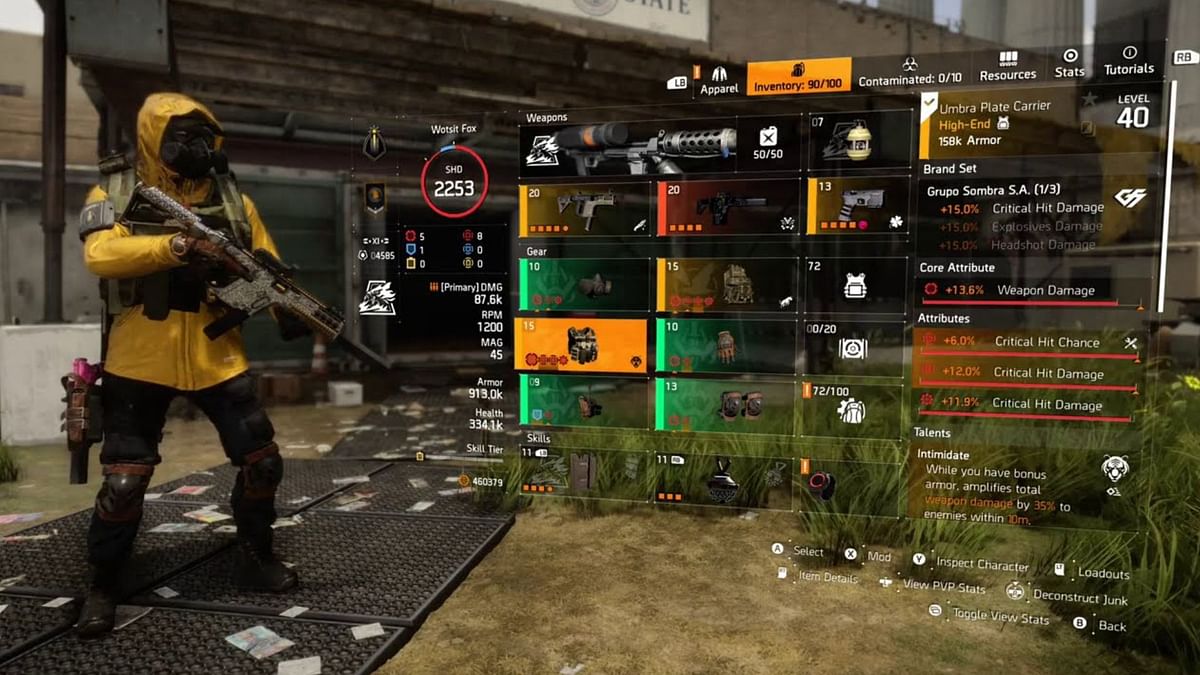 The Division 2 Gear Set tier list