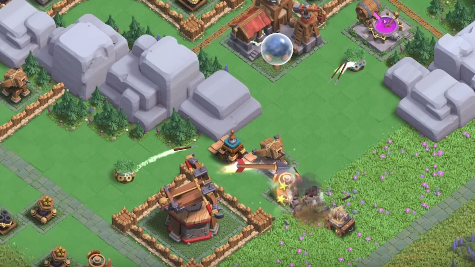 While Clash of Clans introduces a variety of new features with its latest updates, the most distinctive and formidable addition is the new Clan Capital trap. (Image via Supercell)