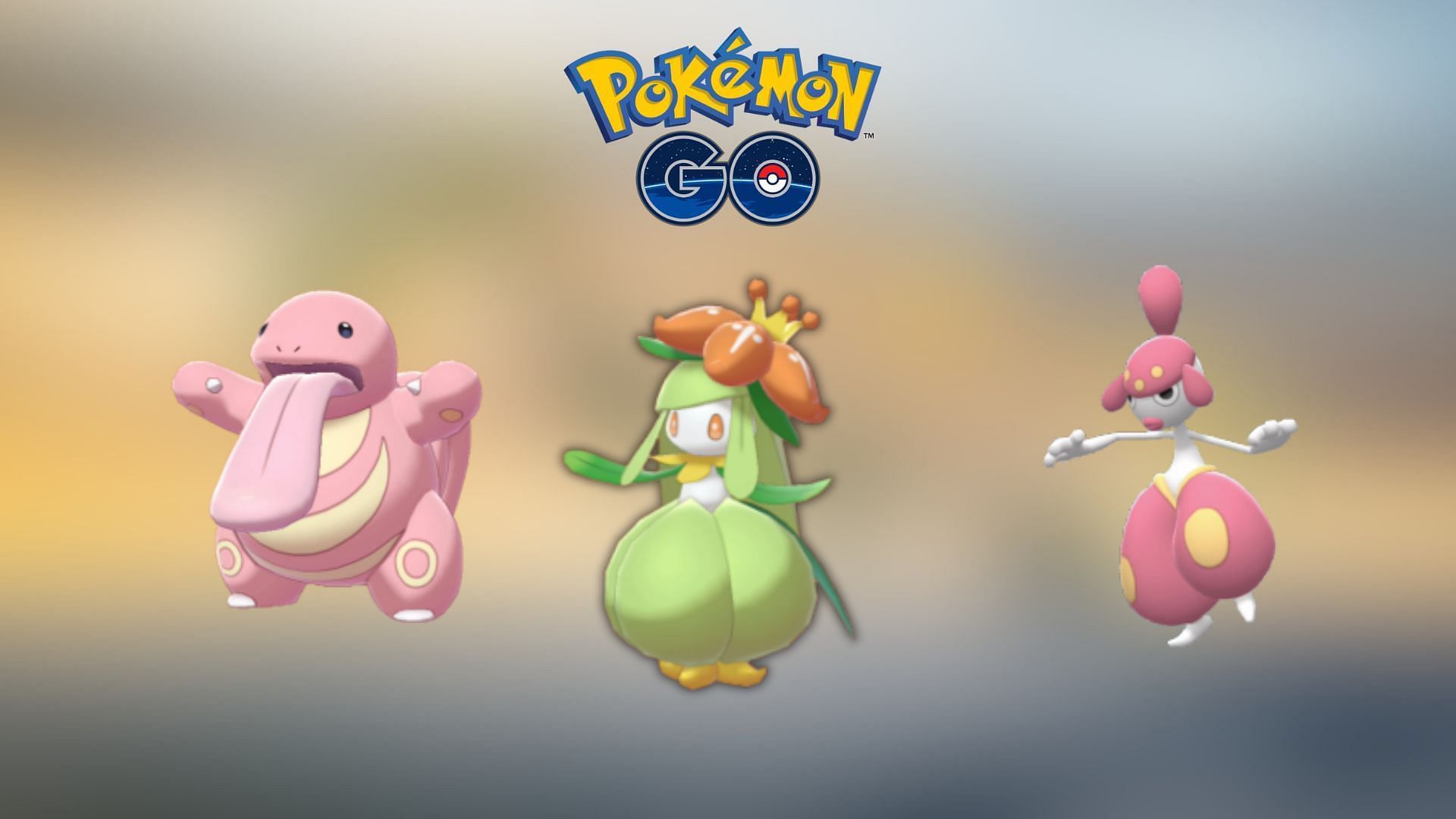 Lilligant, Lickitung, and Medicham (Image via Niantic/Serebii)