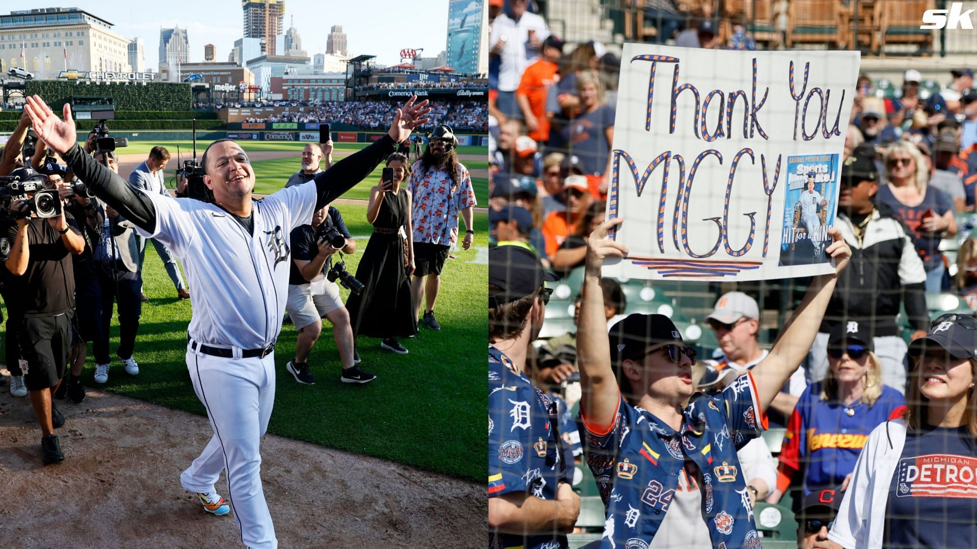 Fans thanks Miguel Cabrera after a glorious MLB career