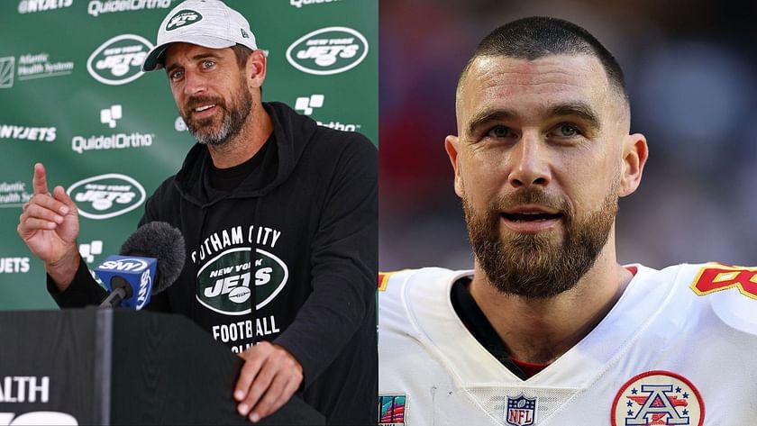 NY Jets QB Aaron Rodgers Takes Shot at 'Mr. Pfizer' Chiefs TE