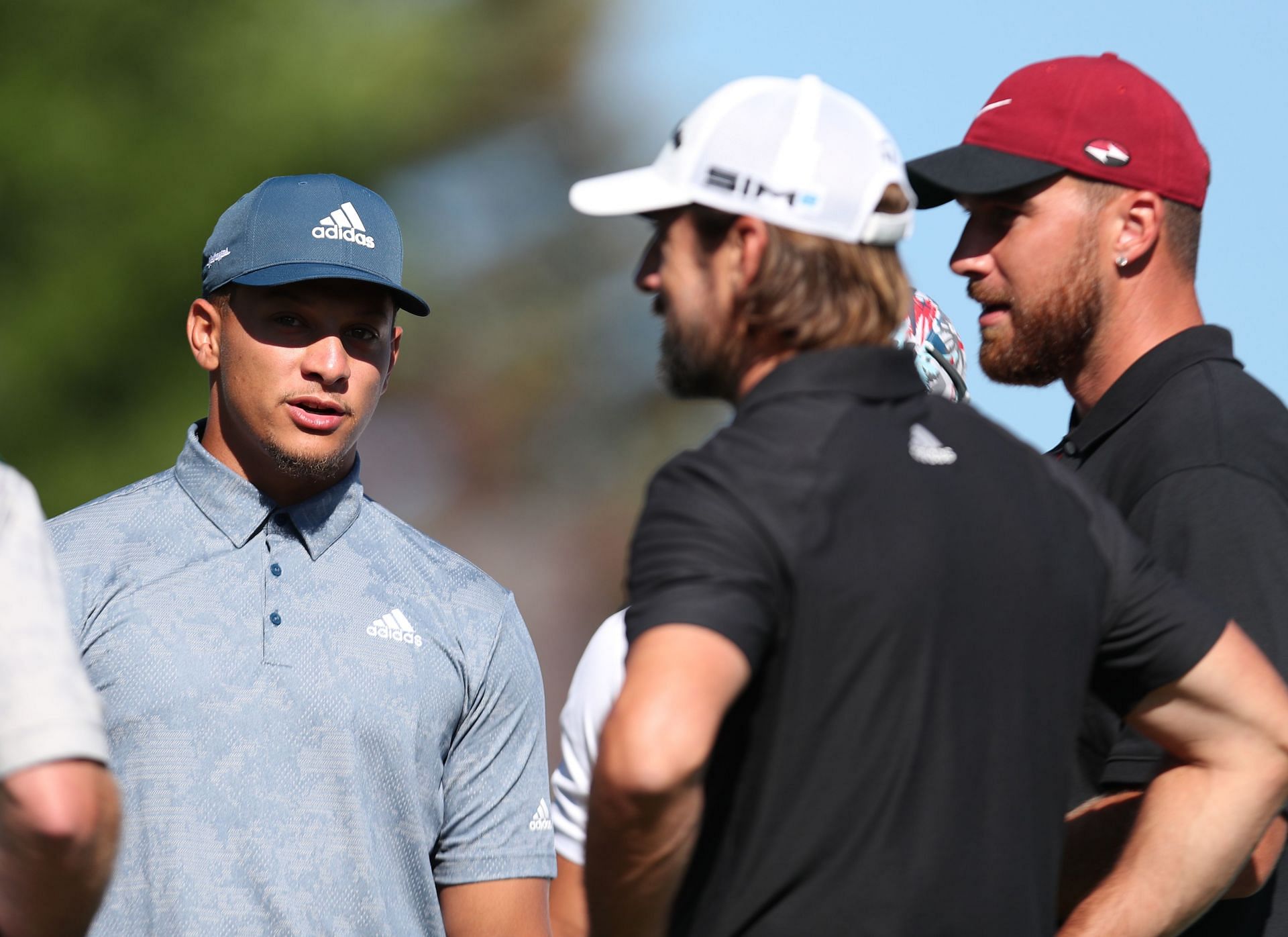 Patrick Mahomes, Travis Kelce and Aaron Rodgers