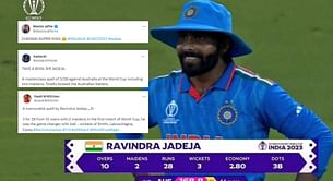 “Chennai Super King” - Fans react to Ravindra Jadeja’s 3/38 as Australia gets bowled out for 199 in 2023 World Cup