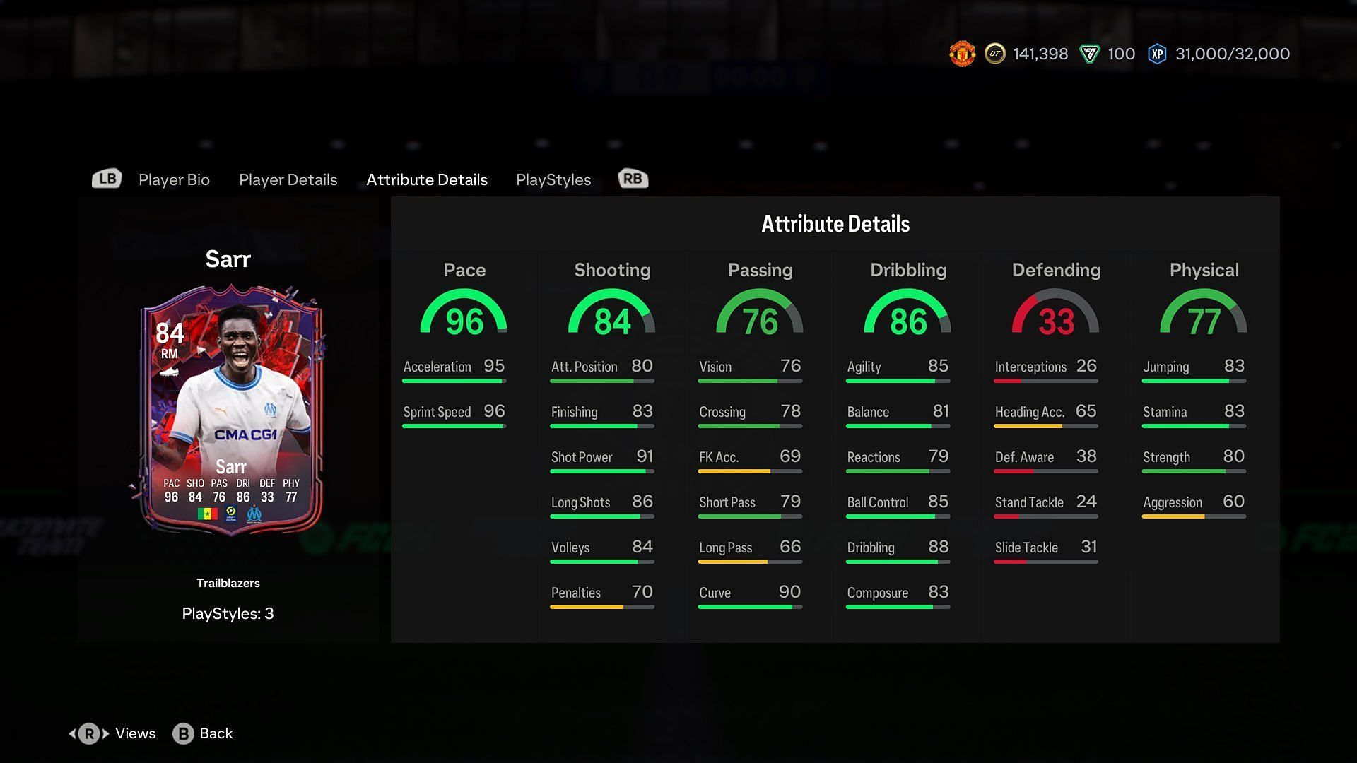 Detailed stats of the card (Image via EA Sports)