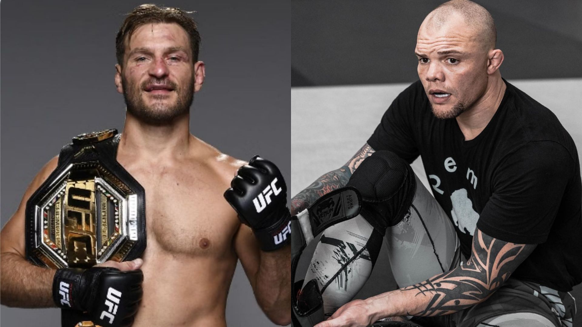 Stipe Miocic (left), Anthony Smith (right) [Images courtesy of @UFC on X &amp; @lionheartasmith on Instagram]