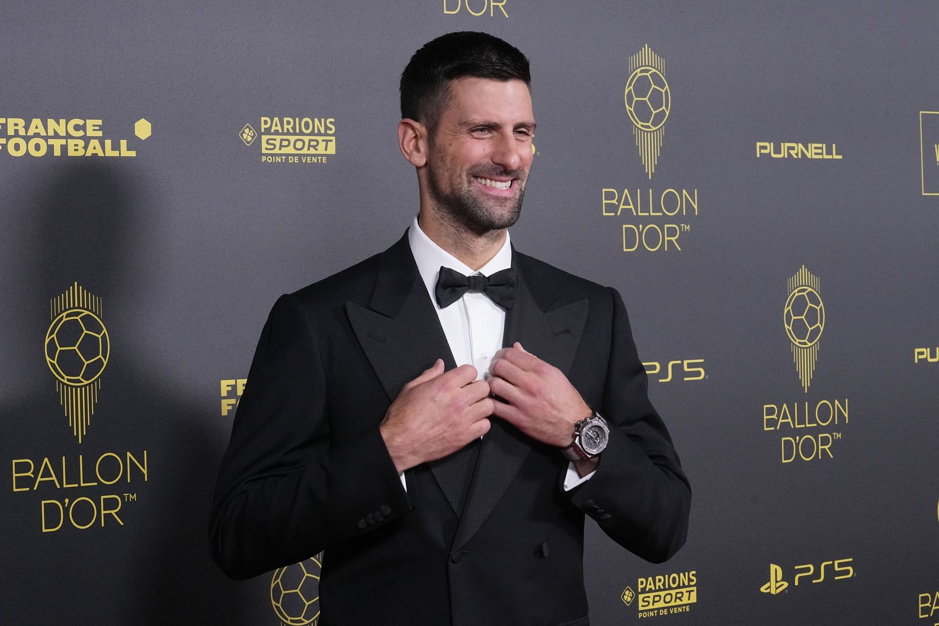 Novak Djokovic at the 2023 Ballon d&#039;Or