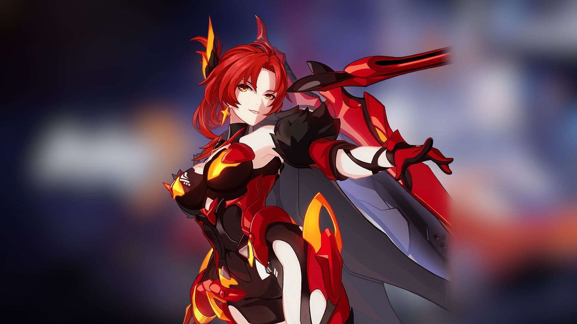 Murata Himeko and her Vermilion Knight Eclipse in Honkai Impact 3rd. (Image via miHoYo)