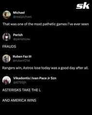 "Astros lose today was a good day after all."