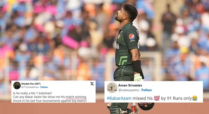 "Is he really a No 1 batsman?" - Fans roast Babar Azam for scoring 9 off 16 in Pakistan’s seven-wicket win over Bangladesh in 2023 World Cup