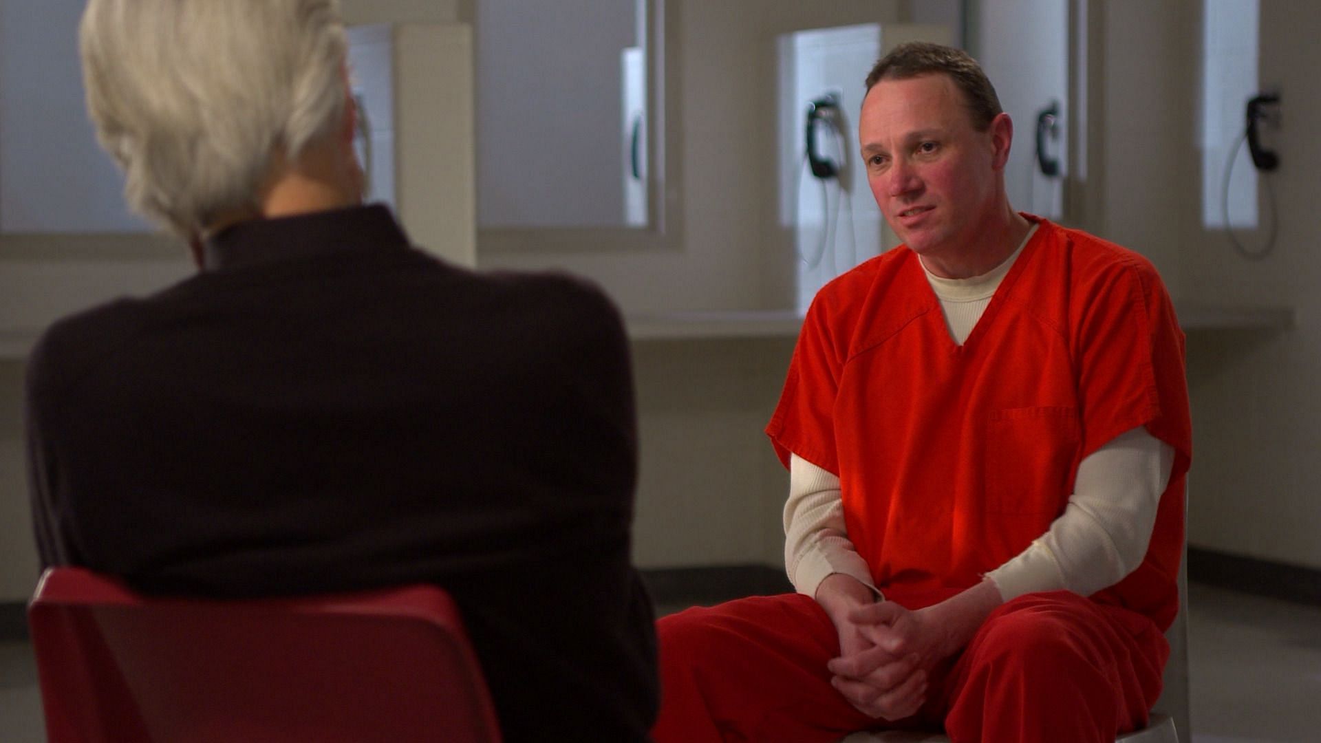Marty Larson talks to Keith Morrison about being found guilty (Image via NBC)