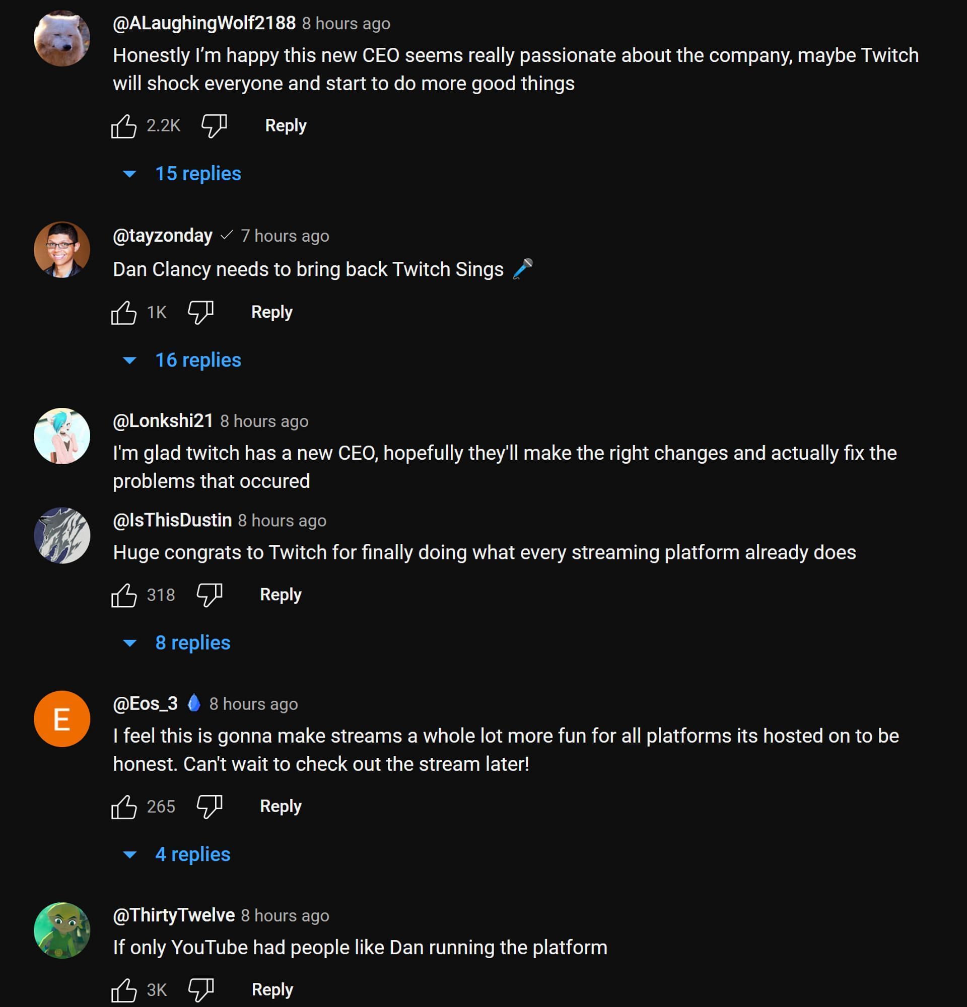 Fans in the YouTube comments section reacting to MoistCr1TiKaL&#039;s video (Image via penguinz0/YouTube)