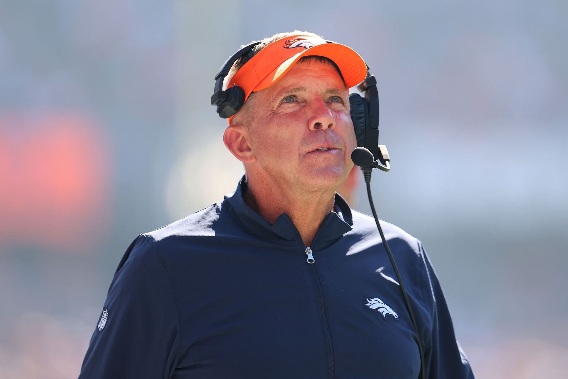 Sean Payton during Denver Broncos v Chicago Bears