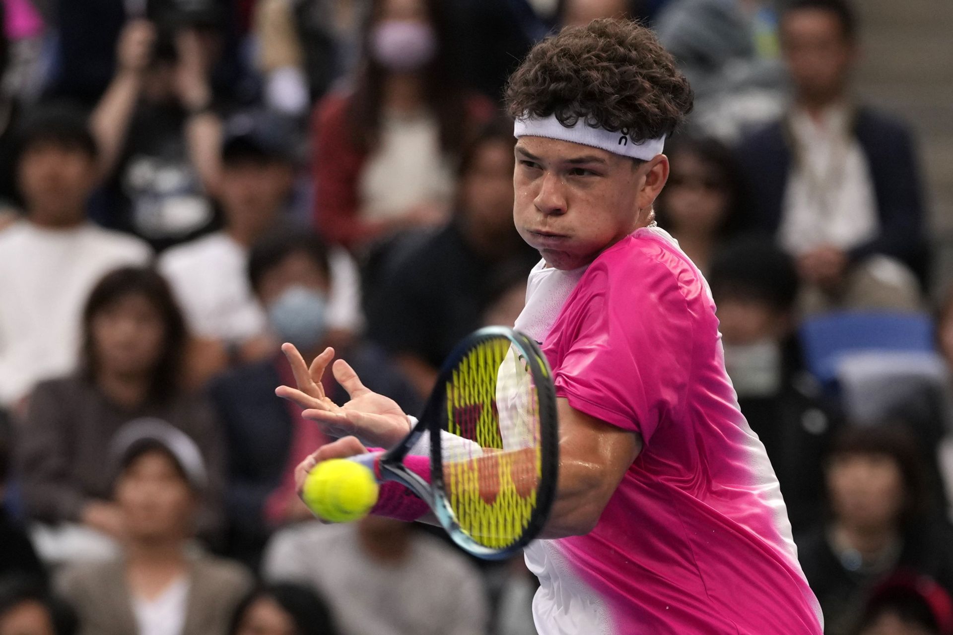 Ben Shelton in action at the Japan Open