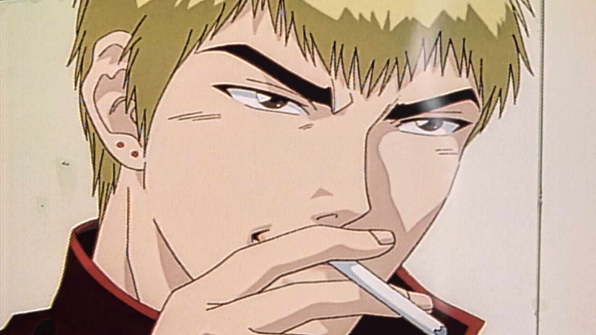 Anime character with black and blond hair smoking a cigarette on Craiyon-demhanvico.com.vn