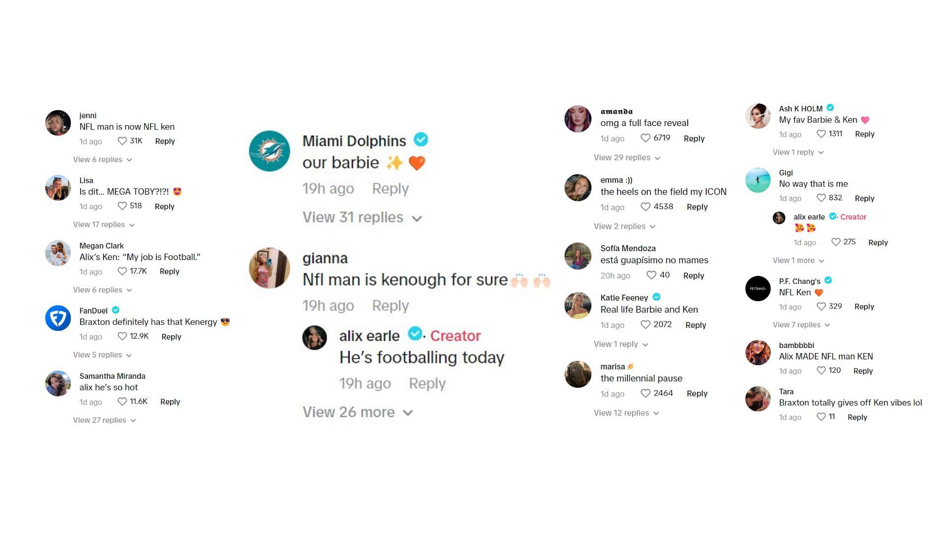 Image Credit: Alix Earle&#039;s TikTok video&#039;s comment section.