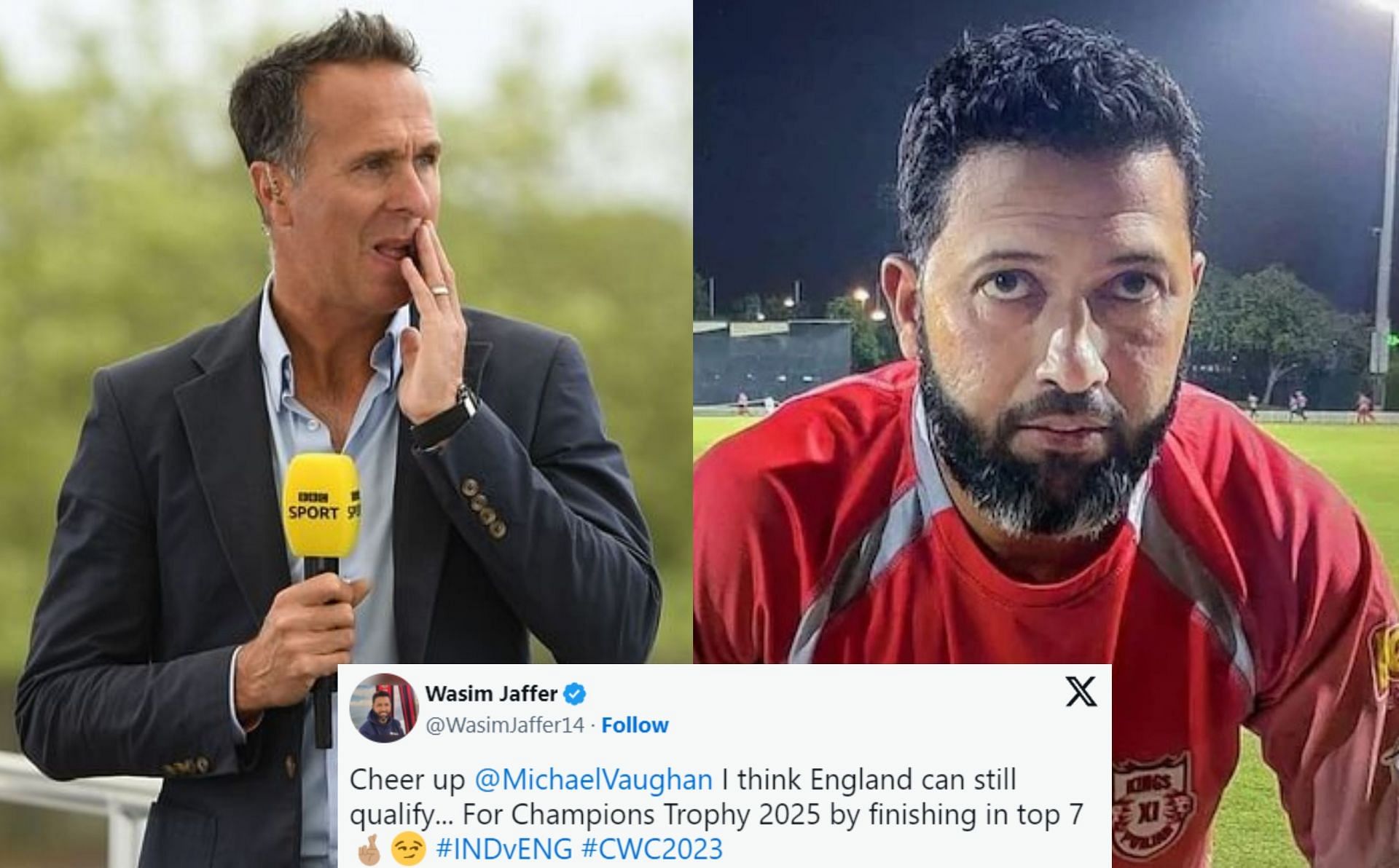 Wasim Jaffer sent a message to Michael Vaughan after India
