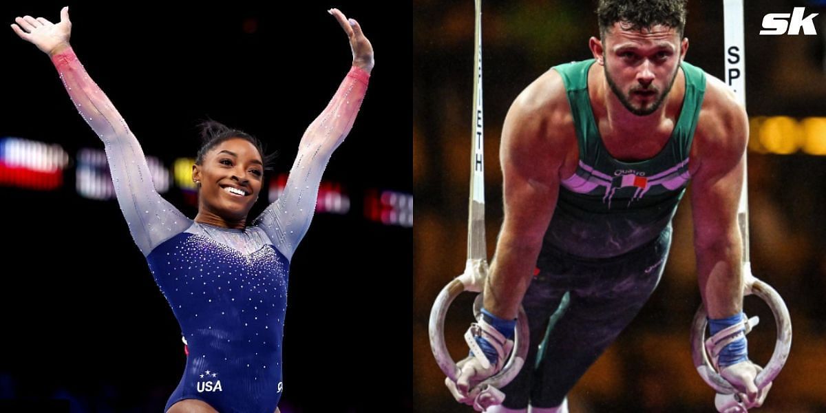 Dominick Cunningham tries to perform vault named after Simone Biles