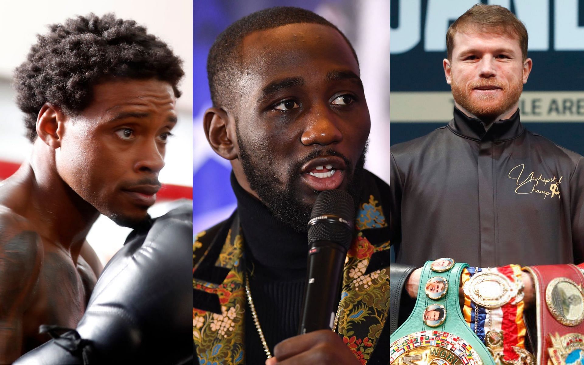Errol Spence Jr. (left), Terence Crawford (middle) and Canelo Alvarez (right) [Images Courtesy: @GettyImages]
