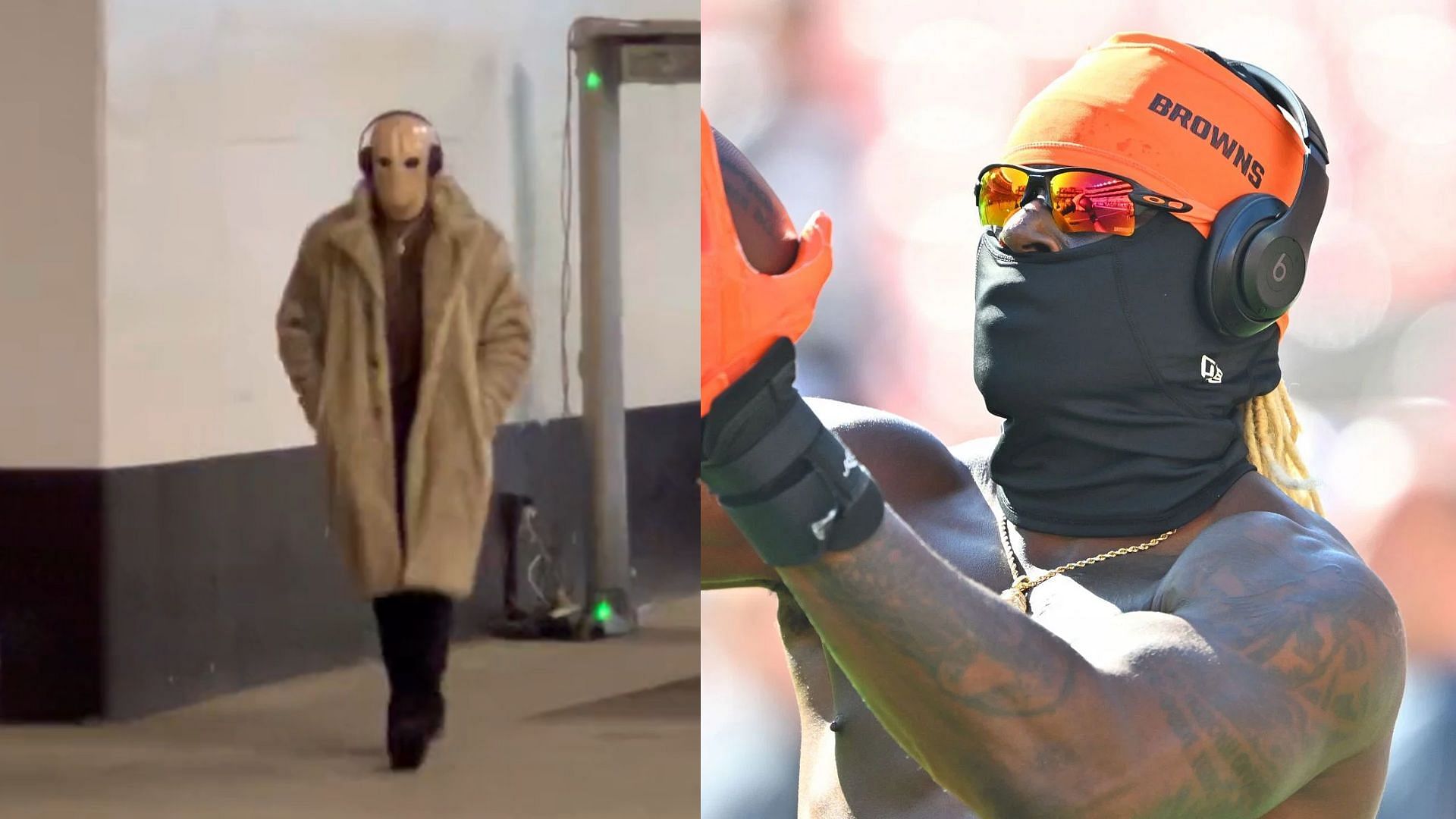 David Njoku's strange outfit choice for NFL gameday 'entrance