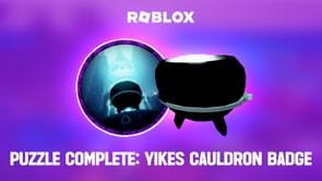 How to get the Puzzle Complete: Yikes Cauldron badge in Roblox Bear?